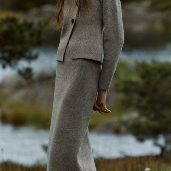 NWT Zara Mink Knit Wrap Top and Shirt - Picture 1 of 9